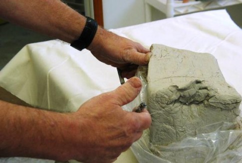 Throwing the clay