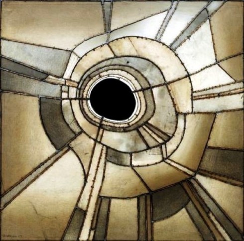 Untitled, welded steel, canvas, black fabric and wire, 1959