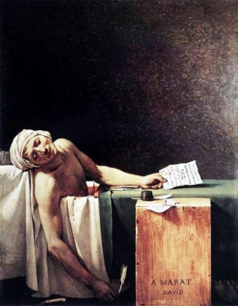 “Death of Marat” by Jacques Louis David.