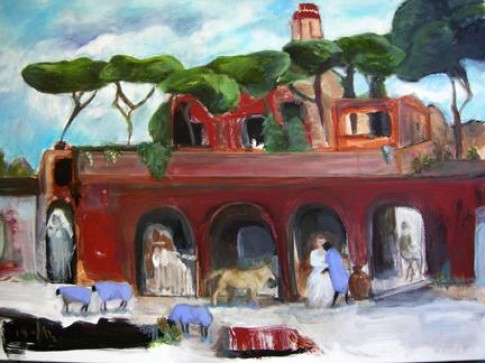 "Pines of Rome" oil on canvas, 2011