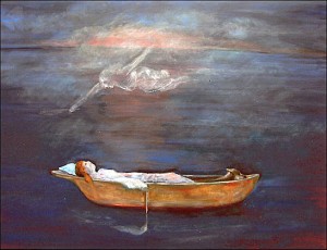 "Watching the Clouds" oil on canvas, 30" x 40"