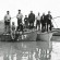 Fishermen rafted up waiting for high tide c. 1920s. This photograph shows the tent that fishermen set up in the bow to provide some reprieve from the usually wet weather of Bristol Bay. Image courtesy the San Francisco Maritime National Historic Park.