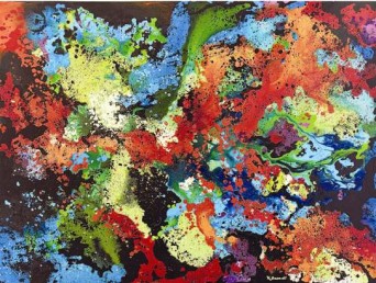 "Besame Mucho" acrylic 30x40 in.