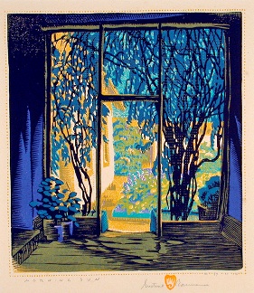 "Morning Sun" 1931, color woodprint (subsequent print 1950)