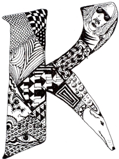 An example of a Zentangle initial.