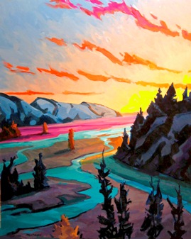 “Ascension” oil on panel, 40 x 32 inches, 2006-07, Philip Koch