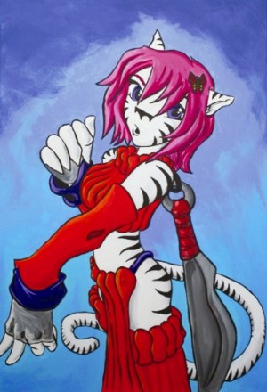 Manga/animé character by Matthew Temple, Wassenberg Art Center instructor.