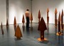 "Weapons," 2012, steel, by Da-ka-xeen Mehner, image courtesy of the artist. This exhibit, “Weapons of Mass Defense" includes a series of sculptures and installations featuring Tlingit fighting knives, commonly known as double-headed daggers. These were weapons used only in warfare, but in Mehner's artwork, the knives are defensive weapons protecting his culture.