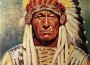 Painting of Little Bighorn survivor, Chief Iron Hail also known as Dewey Beard by David Humphreys Miller.